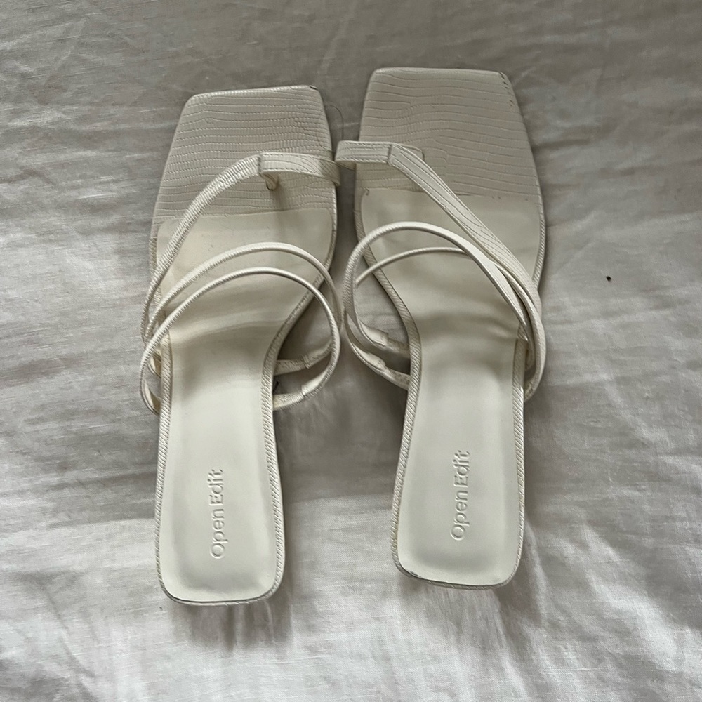 Open Edit White Minu Heel